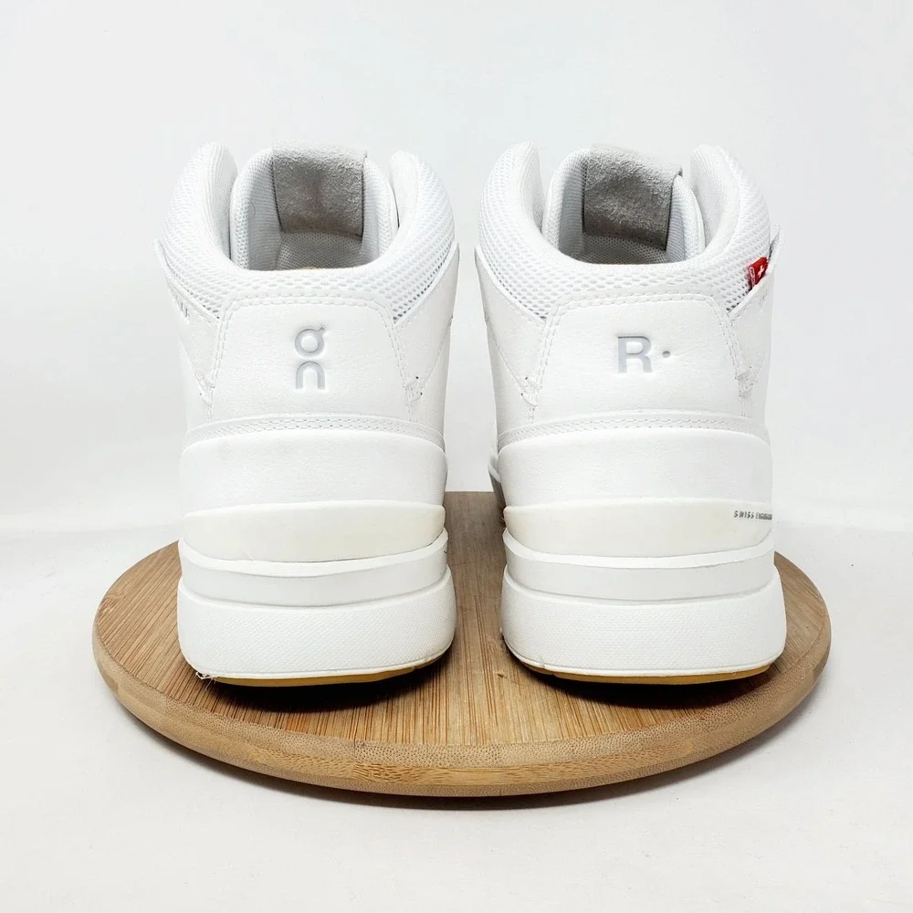 On The Roger Clubhouse Mid Shoes Mens 10.5 White Sneaker Casual Tennis Court